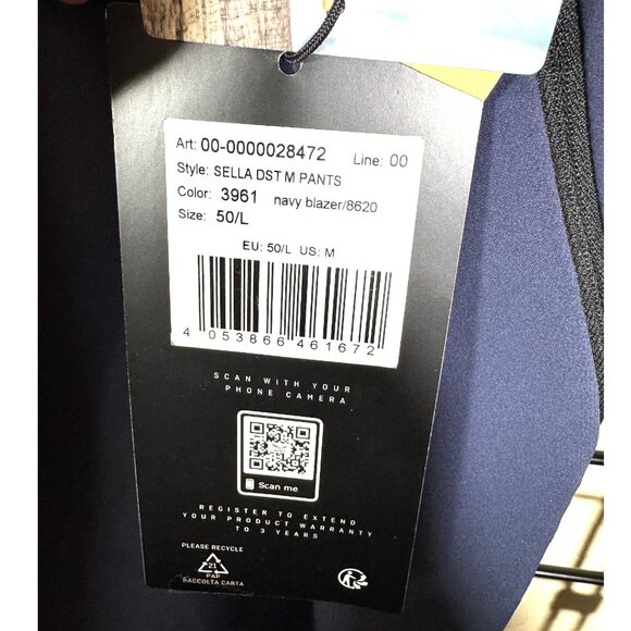 Salewa Sella Durastretch Pant - Men's Medium - Picture 2 of 3